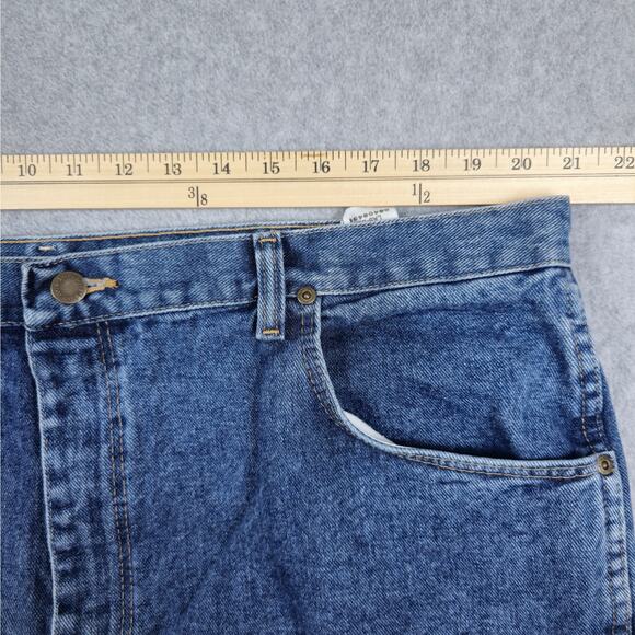 Wrangler Jeans Mens Size 42x35 (hemmed) Straight Rugged Wear - Picture 13 of 16